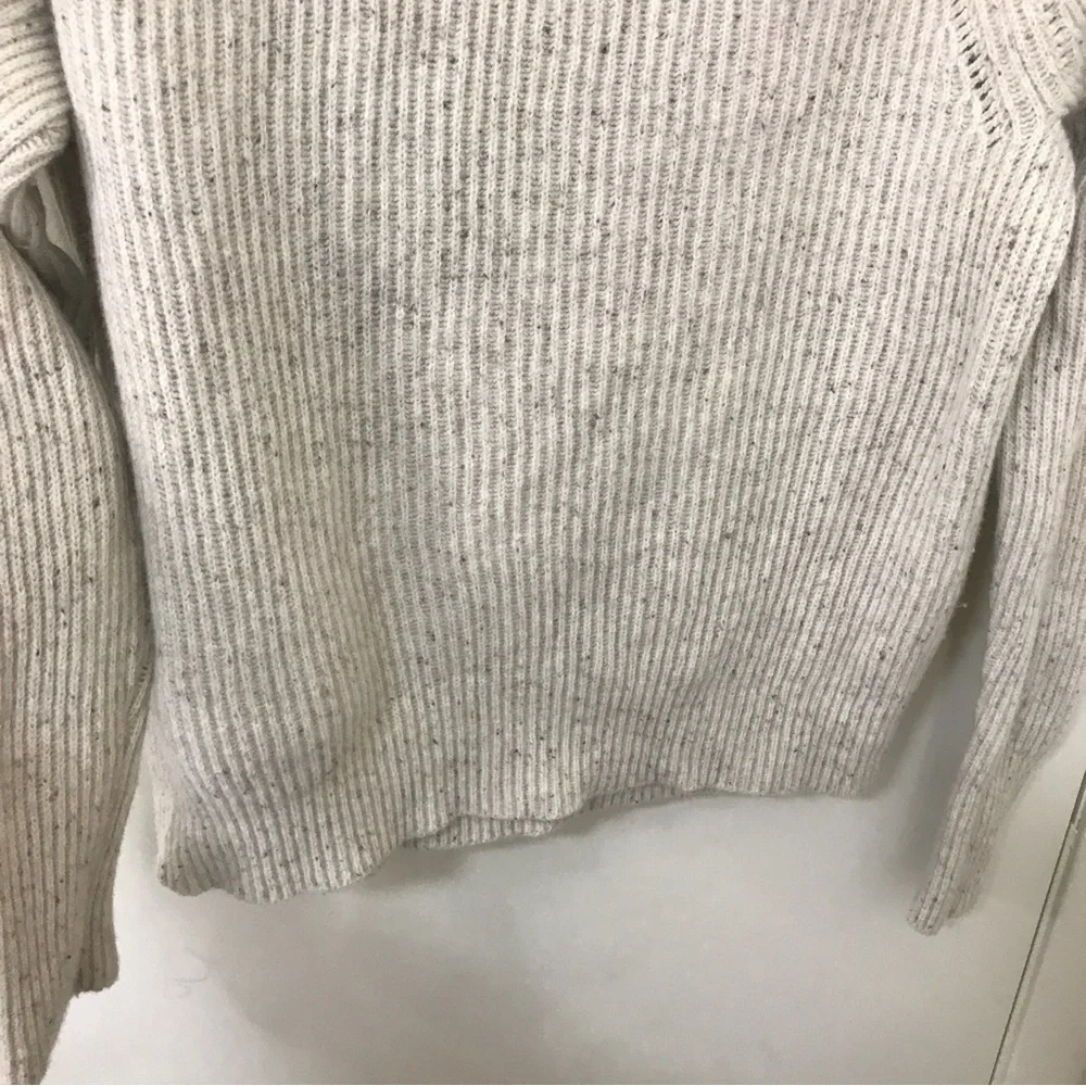 J. Crew beige knit wool nylon blend long sleeve top